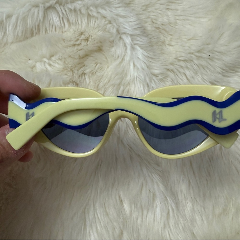 Karl Lagerfeld KL6144S Sunglasses Women Shiny Yellow 50mm - Picture 4 of 6